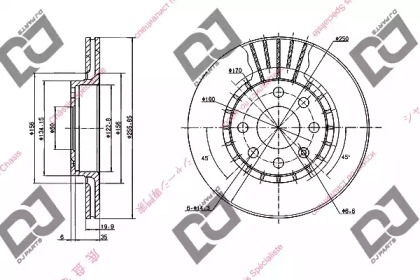 Тормозной диск DJ PARTS BD1980